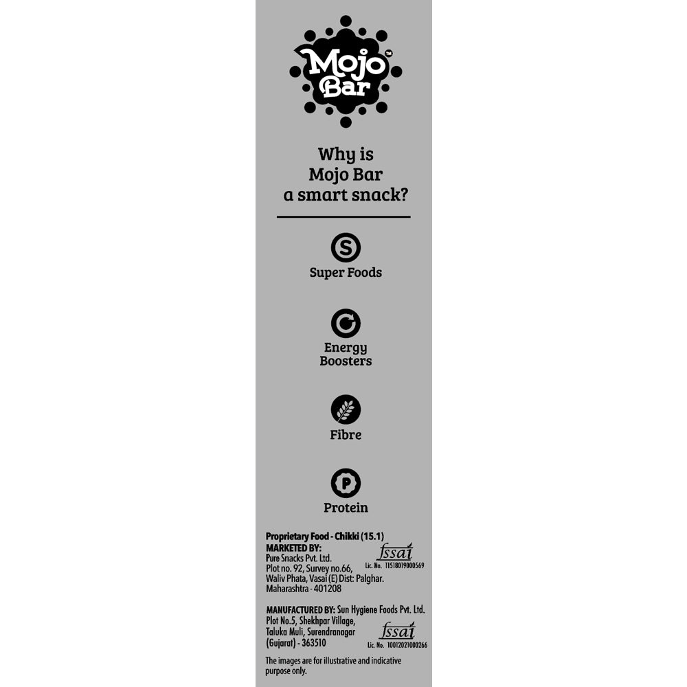 Assorted Pack of 6, 192g (Choco Almond, Orange Dark Chocolate & Yogurt Berry) - Mojo Snacks