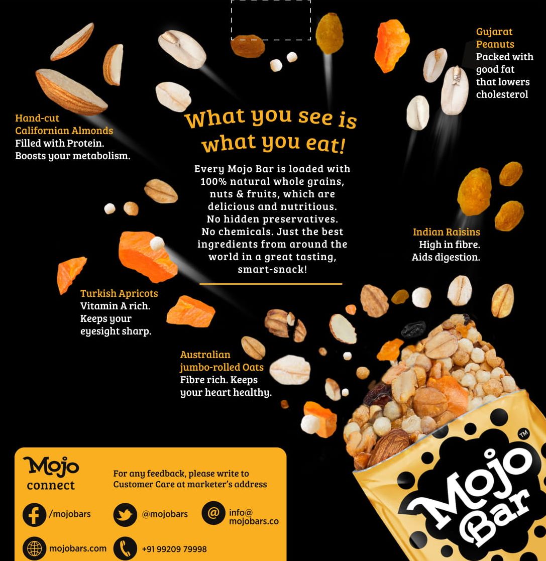 Nutty Apricot and Fibre, 192g (Pack of 6) - Mojo Snacks