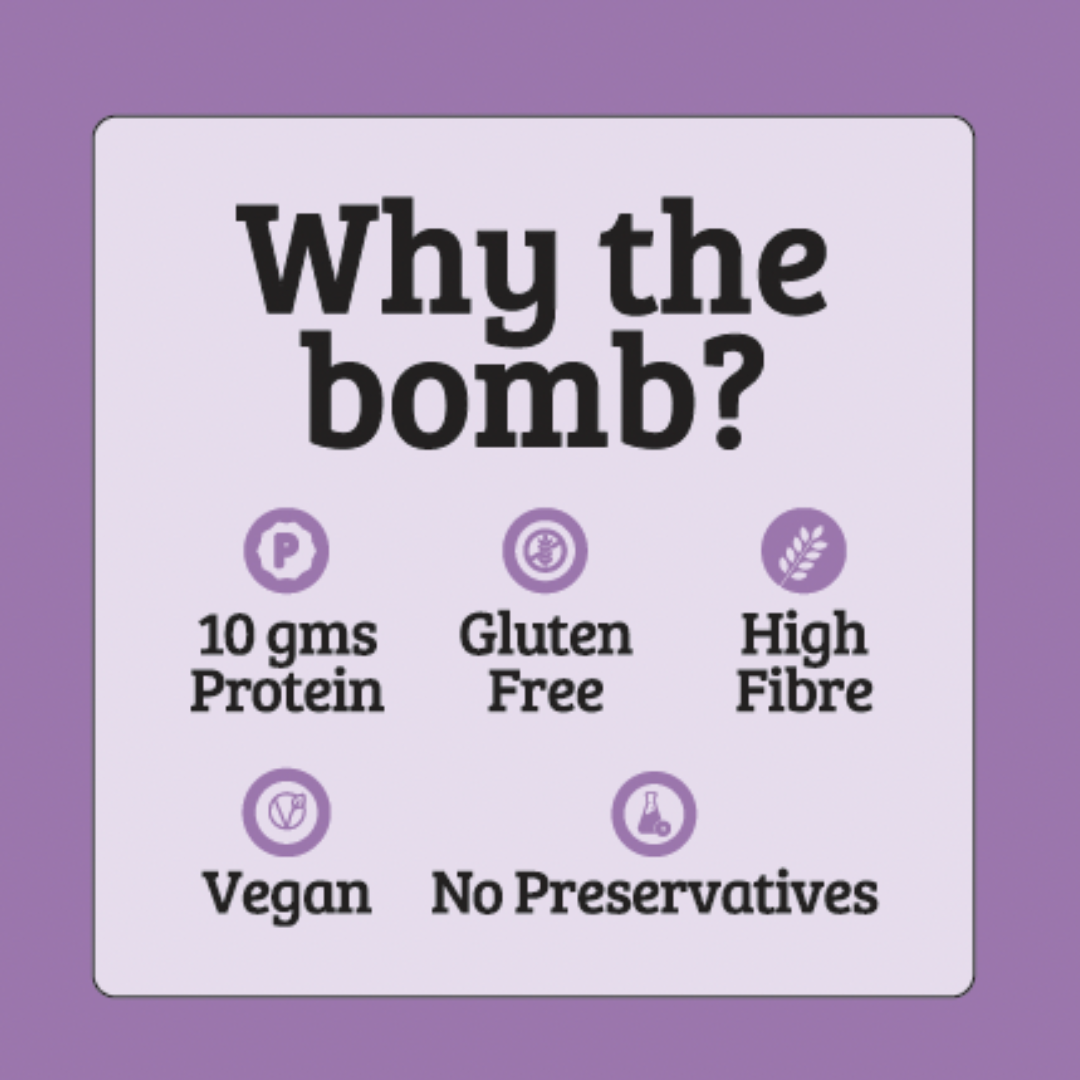 Protein Bombs - Turkish Hazelnut (10g Protein), 200g  - Pack of 5 | Vegan | Gluten Free - Mojo Snacks
