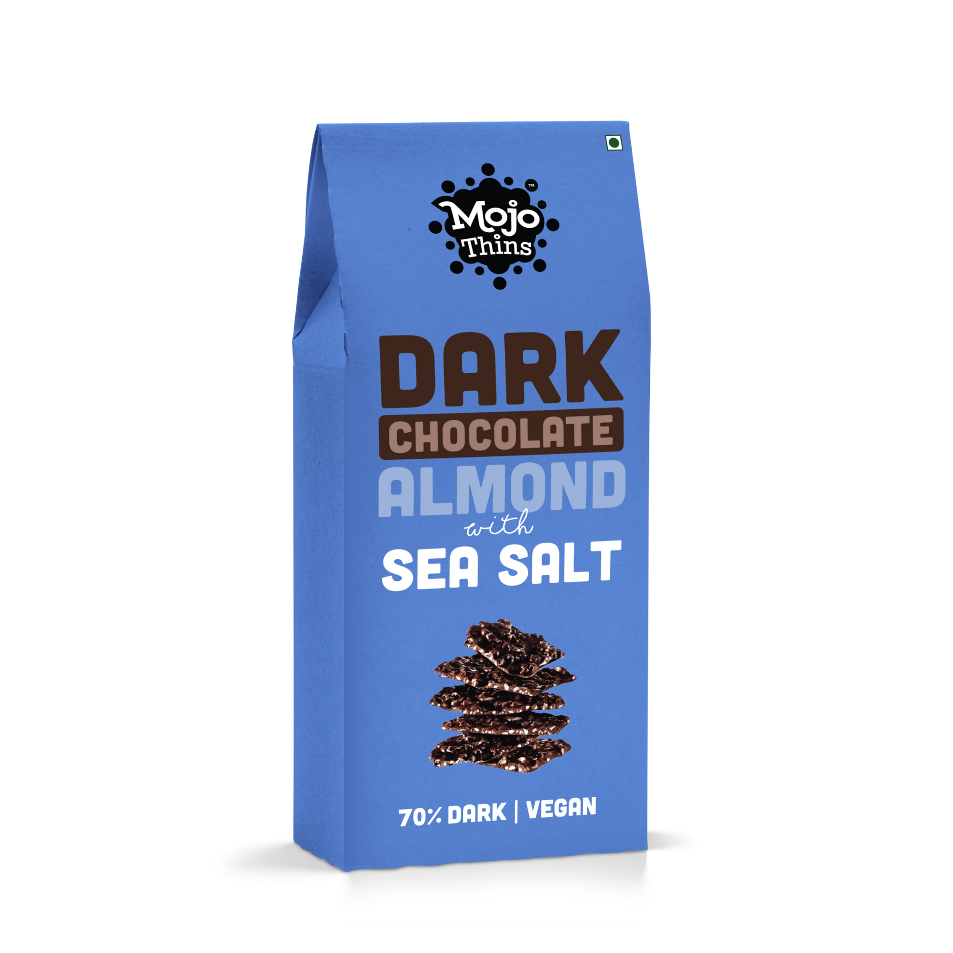 70% Dark Chocolate Almond with Sea Salt, 108g - Mojo Snacks