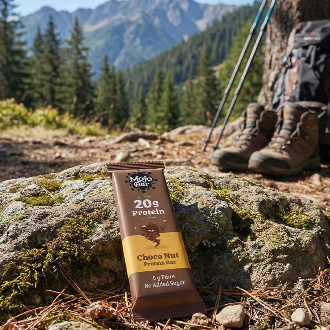 MojoBars Choco Nut Protein Bar 60g (Pack of 4) | 20g Protein | Sugar Free | 5g Fiber | Whey & Soy Protein | Peanut Cocoa Flavor - Mojo Snacks