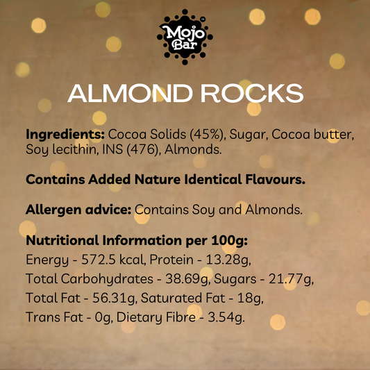 45% Dark Chocolate Almond Rocks, 300g (Gift Hamper) - Mojo Snacks
