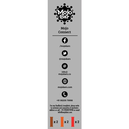 Assorted Pack of 6, 192g (Choco Almond, Orange Dark Chocolate & Yogurt Berry) - Mojo Snacks